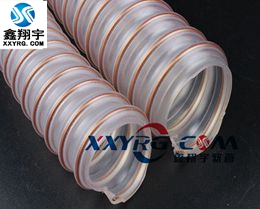 KS0905進(jìn)口耐磨 工業(yè) 聚氨脂pu透明鋼絲吸塵通風(fēng)軟管 印刷機(jī) 掃地車(chē)用